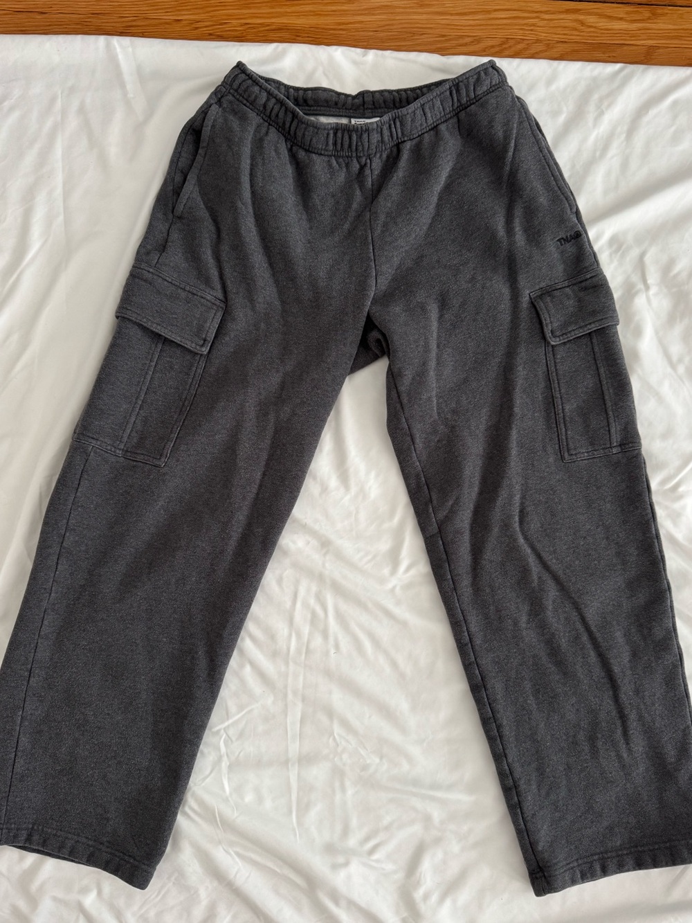 Aritzia Cozy Sweatfleece Heather Charcoal Mega Cargo Sweatpants